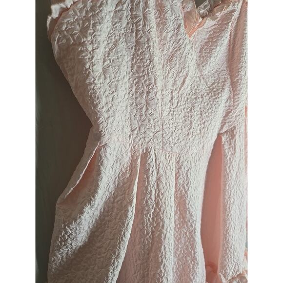 NWOT Babydoll Summer Sweetheart Neckline Peach A Line Dress Womens Plus 3x - Picture 5 of 9